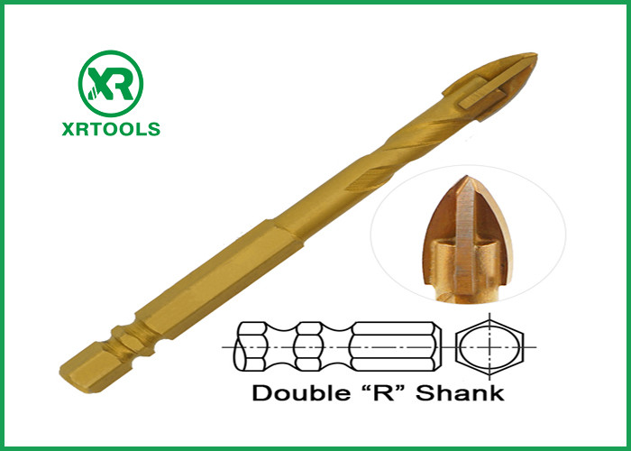 二重Rの六角形のすねの穴あけ工具、3フルートが付いている平らな16mmの石工穴あけ工具